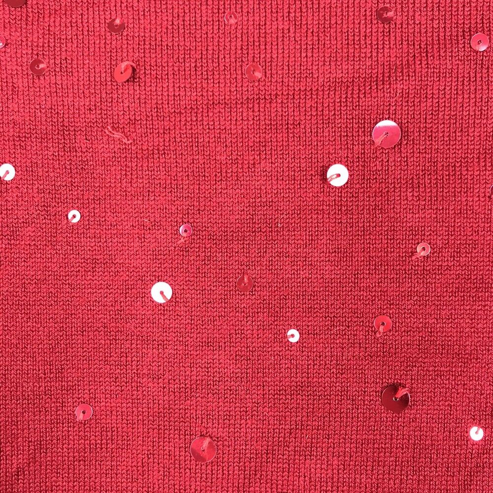 Nwt Pendleton Petite Sweater Red Sequins Silk Cas… - image 2